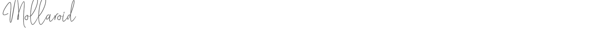 Sample characters Mollaroid Font